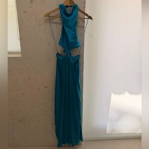 Amanda Uprichard Teal Backless Dress